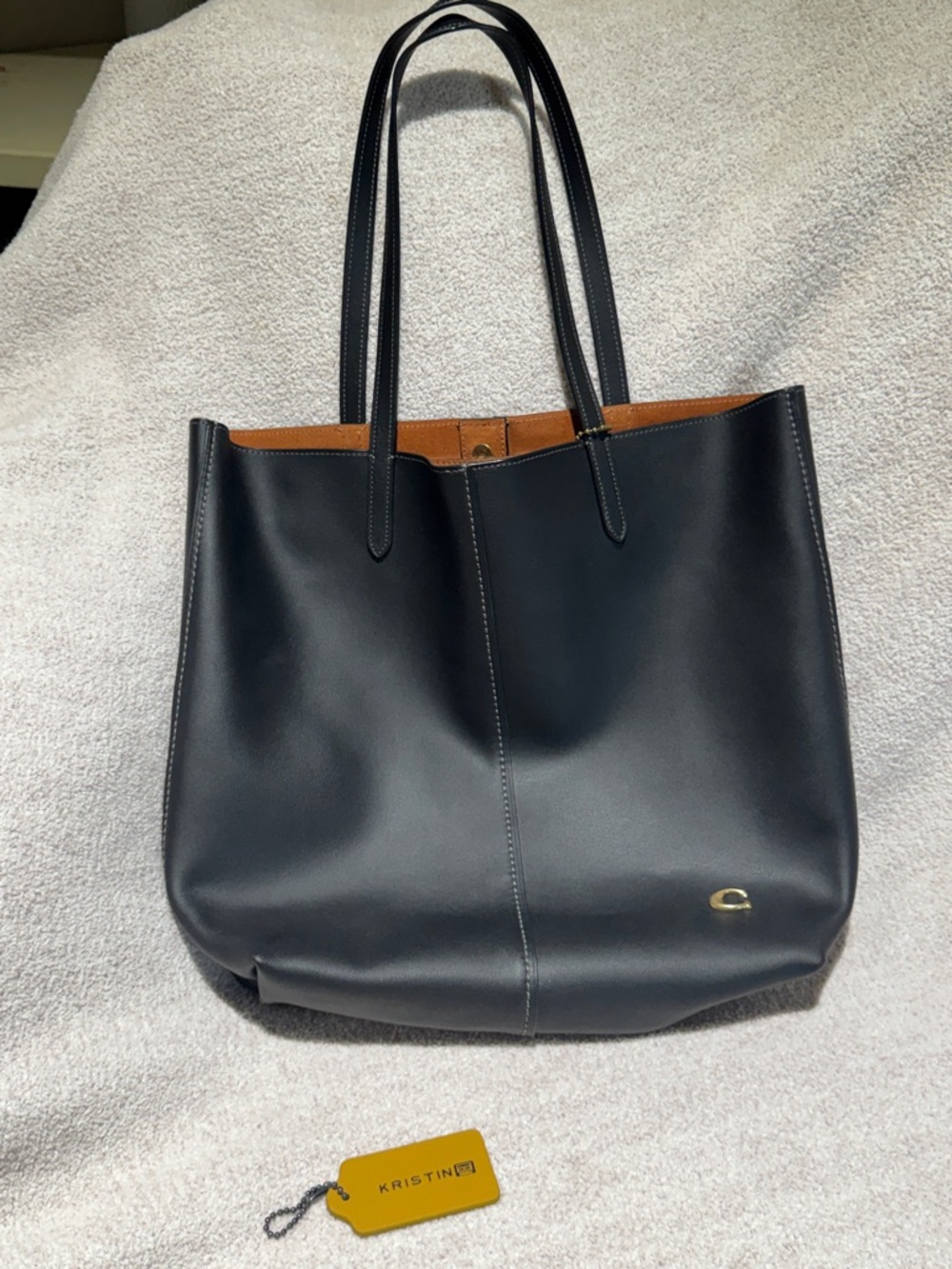 Coach North Tote in black leather